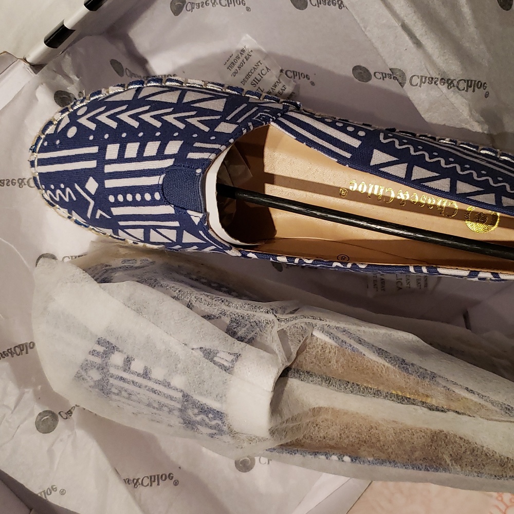 Chase & Chloe New Espadrilles Jute Platform Flats Slip-On NIB Women's 8 - Picture 9 of 16